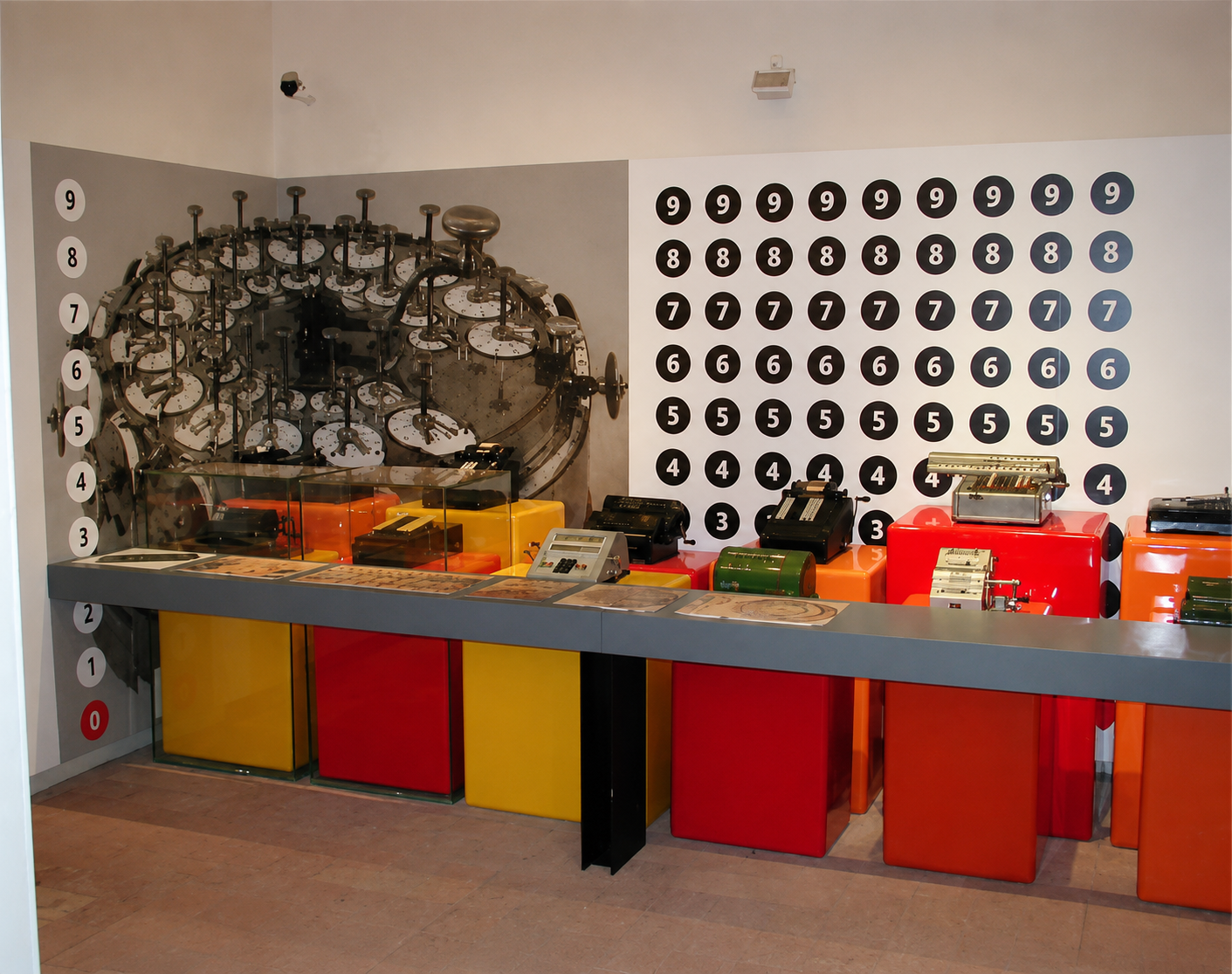 Calcolatrici meccaniche esposte al museo