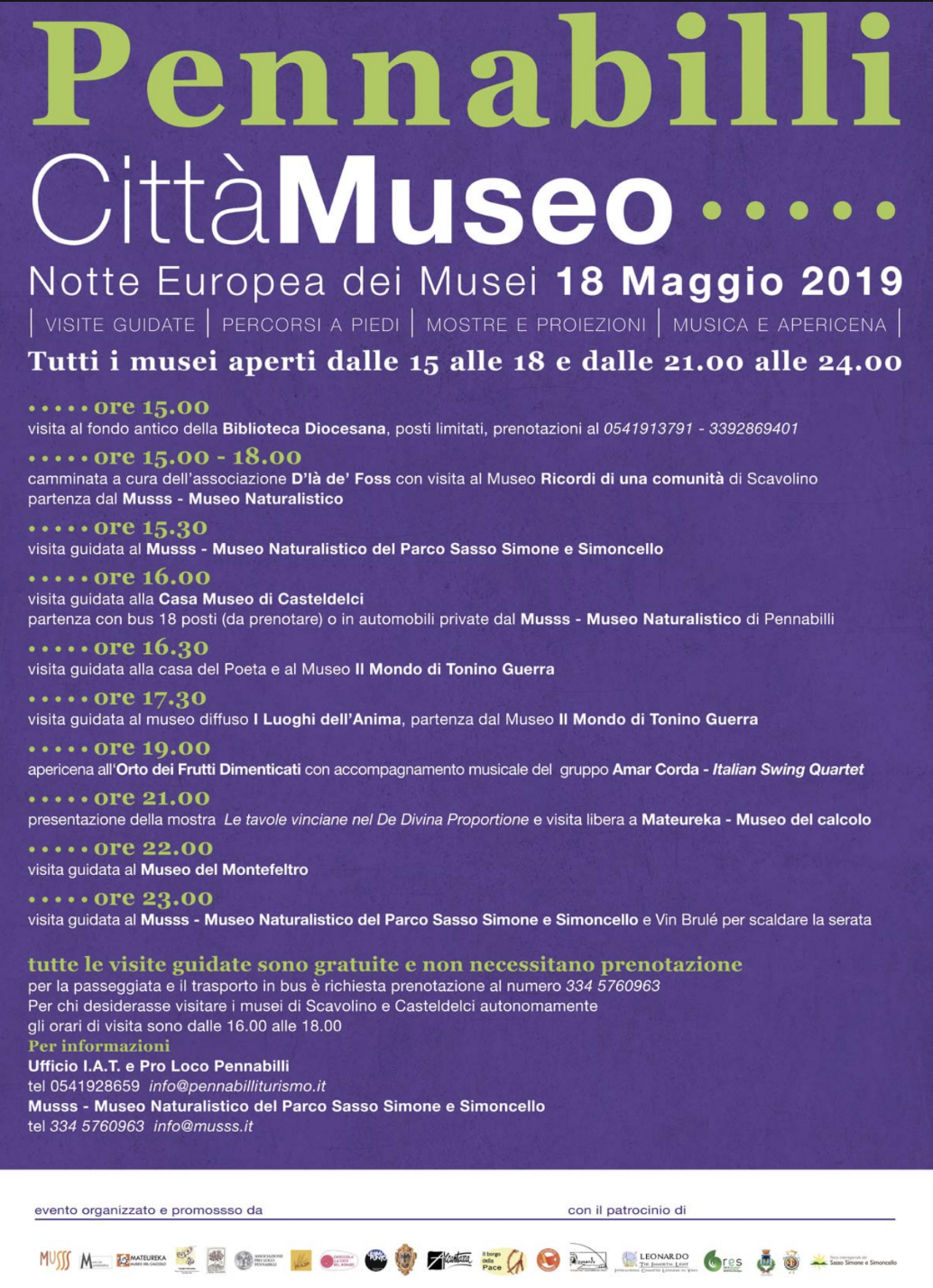 Locandina della Notte europea dei musei